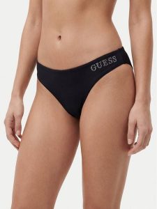 Guess Dół od bikini E6GO28 KF442 Czarny. Czarne bikini Guess, z aplikacjami, z syntetyku. Za 149,99 zł.
