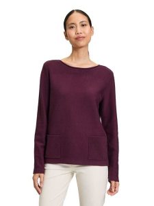 Betty Barclay Sweter w kolorze ciemnofioletowym rozmiar: 38. Różowe swetry oversize Betty Barclay, bez wzorów, ze splotem, bez ramiączek. Za 130,99 zł.