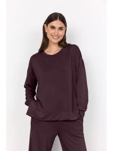 Soyaconcept Bluza "Banu" w kolorze ciemnofioletowym rozmiar: M. Różowe bluzy Soyaconcept, m, bez wzorów, bez kaptura. Za 169,95 zł.