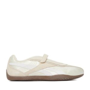 Baleriny Reebok. Brązowe balerinki Reebok, bez wzorów, bez obcasa, bez zapięcia. Za 299,99 zł.