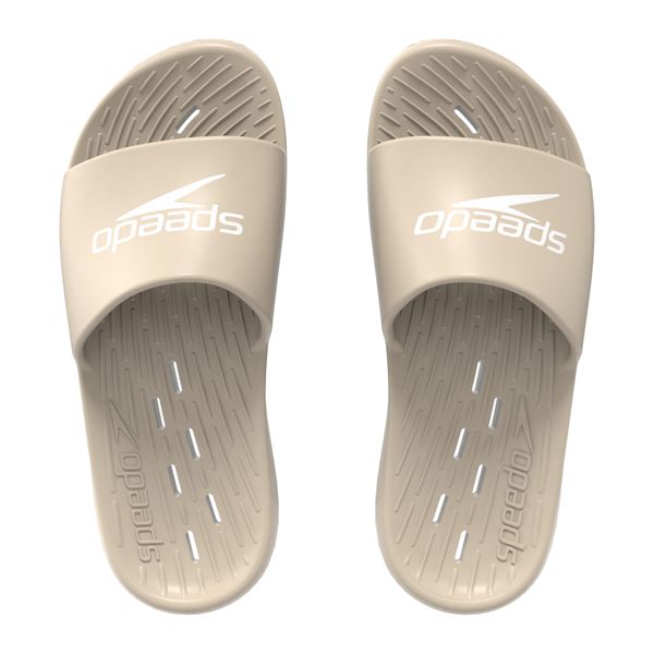 Klapki basenowe antypoślizgowe damskie Speedo Slides. Żółte klapki Speedo, bez wzorów, bez obcasa. Za 144,40 zł.