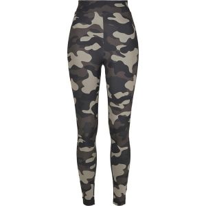 Legginsy damskie w dużych rozmiarach Urban Classic camo waist. Czarne legginsy Urban Classics, bez wzorów. Za 191,00 zł.