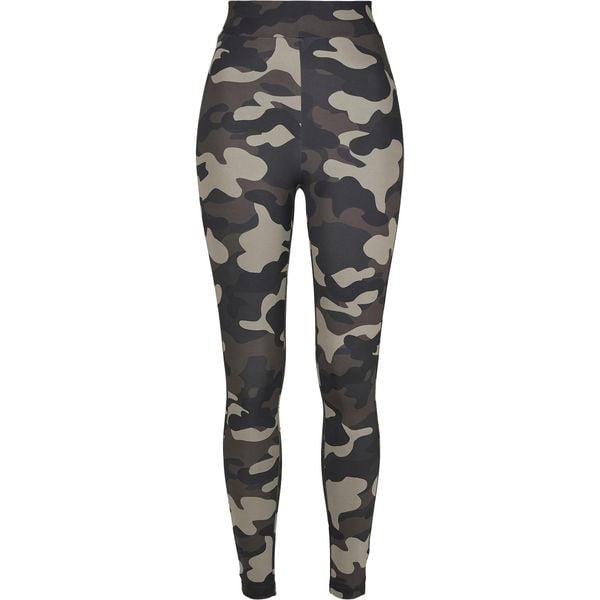 Legginsy damskie w dużych rozmiarach Urban Classic camo waist. Czarne legginsy Urban Classics, bez wzorów. Za 176,00 zł.