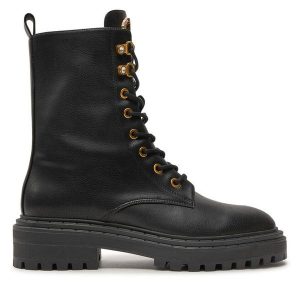 Trapery TWINSET. Czarne buty zimowe Twinset, bez obcasa, bez zapięcia. Za 989,99 zł.