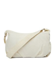 Guess Jeans Torebka CWBEO-GUESS-XC-003-09 Écru. Listonoszki Guess Jeans, z aplikacjami, z jeansu, bez dodatków. Za 199,99 zł.