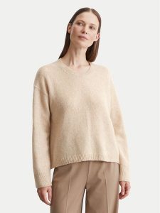 Marc O'Polo Sweter 408 6121 60463 Beżowy Regular Fit. Brązowe swetry klasyczne Marc O'Polo, xl, z wełny, bez kołnierzyka. Za 369,99 zł.