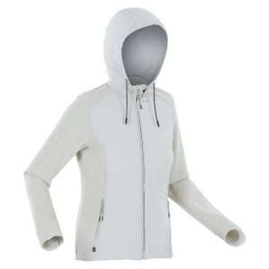 Bluza turystyczna damska Quechua NH500 Hybrid. Czarne bluzy QUECHUA, l, bez wzorów, z tkaniny, bez kaptura. Za 169,99 zł.