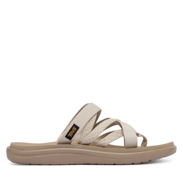 Sandały Teva. Brązowe sandały Teva, bez wzorów, bez obcasa, na płaskiej podeszwie, bez zapięcia. Za 209,99 zł.