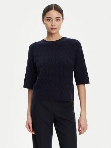 Marella Sweter Franz 2523366084 Granatowy Regular Fit. Niebieskie swetry klasyczne Marella, l, z wełny, bez kołnierzyka. Za 579,99 zł.