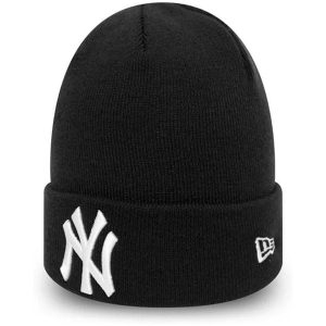 Czapka New Era MLB Essential Cuff Beanie New York Yankees. Czarne czapki New Era, bez wzorów. Za 120,75 zł.