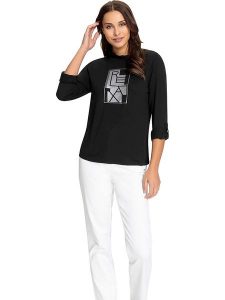 WITT WEIDEN Koszulka w kolorze czarnym rozmiar: 48. Czarne bluzki WITT WEIDEN, bez wzorów, bez kołnierzyka, bez ramiączek. Za 52,55 zł.