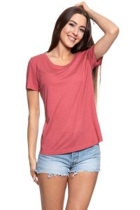 MUSTANG T SHIRT DAMSKI Alice Fabric Mix 1009451 8271. Czerwone t-shirty Mustang, s, bez wzorów, bez kołnierzyka, bez ramiączek. W wyprzedaży za 39,99 zł.