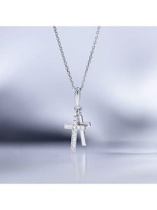 CARATELLI Złota zawieszka "Ma Foi" z diamentami rozmiar: onesize. Szare zawieszki CARATELLI, z diamentem, złote. Za 935,99 zł.