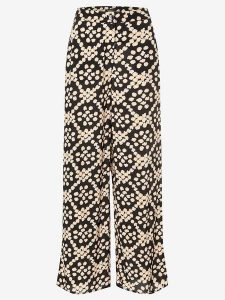 More & More Spodnie w kolorze czarno-złoto-białym rozmiar: 32. Białe spodnie z wysokim stanem More & More, bez wzorów, z materiału, z podwyższonym stanem. Za 83,42 zł.