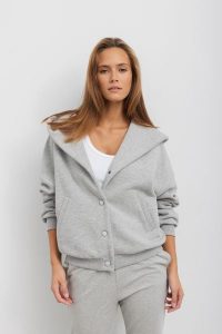 BLUZA LOREN SZARY MELANŻ L - Flawless. Szare bluzy Flawless, l, bez wzorów, z bawełny, bez kaptura. Za 394,00 zł.