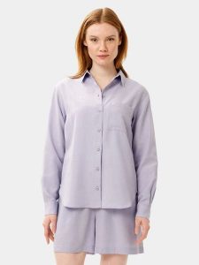 Les Lunes Koszula "Hattie" w kolorze fioletowym rozmiar: XS. Różowe koszule Les Lunes, xs, bez wzorów, bez kołnierzyka, bez ramiączek. Za 217,99 zł.