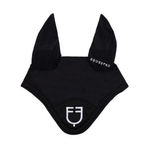 Czapka bawełniana z logo. Niebieskie czapki EQUESTRO, bez wzorów, z bawełny. Za 91,47 zł.