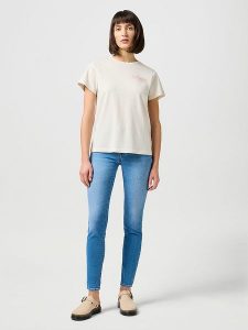 Wrangler Dżinsy - Skinny fit - w kolorze błękitnym rozmiar: W27/L30. Niebieskie jeansy Wrangler, z aplikacjami. Za 215,21 zł.