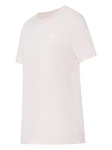 New Balance Koszulka w kolorze jasnoróżowym rozmiar: XS. Różowe bluzki New Balance, xs, bez wzorów, z bawełny, bez kołnierzyka, bez ramiączek. Za 102,95 zł.