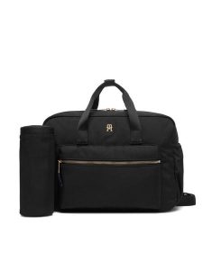 Tommy Hilfiger Torba do wózka KA0KA00026 Czarny. Czarne torebki klasyczne TOMMY HILFIGER, bez wzorów, z materiału, bez dodatków. Za 699,99 zł.
