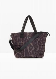 Torba shopper Sketchers. Czarne shopper bag bonprix, bez wzorów, z nadrukiem, bez dodatków. Za 169,99 zł.