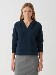 OPUS Bluza "Gerwa" w kolorze granatowym rozmiar: 38. Niebieskie bluzy Opus, bez wzorów, z kapturem. Za 153,71 zł.