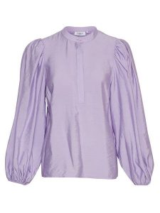 MOSS COPENHAGEN Bluzka "Meredy" w kolorze fioletowym rozmiar: XL. Różowe bluzki Moss Copenhagen, s, bez wzorów, z wiskozy, bez kołnierzyka, bez ramiączek. Za 105,38 zł.