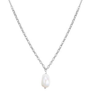 Glanzstücke München Naszyjnik srebrny srebro wysokiej próby Perła hodowlana słodkowodna srebrny Naszyjniki 1 ct Damski. Szare naszyjniki Glanzstücke München, z perłą, srebrne. Za 239,99 zł.