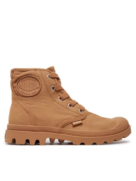 Palladium Trapery Pampa Hi 92352-287-M Brązowy. Brązowe buty zimowe Palladium, z materiału, bez obcasa, bez zapięcia. Za 249,99 zł.