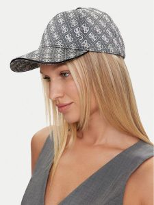 Guess Czapka z daszkiem AW5155 POL03 Szary. Szare czapki Guess, z aplikacjami, z poliesteru. Za 119,99 zł.
