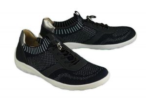 RIEKER REMONTE R3511-14 blue combination, półbuty damskie. Niebieskie półbuty Rieker Remonte, bez wzorów, bez obcasa, bez zapięcia. Za 149,95 zł.