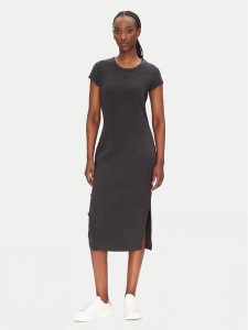 BOSS Sukienka codzienna 50536979 Czarny Regular Fit. Czarne kombinezony Boss, xs, bez wzorów, z bawełny, bez kołnierzyka, bez ramiączek. Za 309,99 zł.