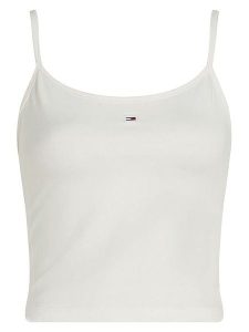TOMMY JEANS Topy (2 szt.) w kolorze białym i błękitnym rozmiar: XL. Białe topy Tommy Jeans, xl, bez wzorów, z jeansu, bez kołnierzyka, bez ramiączek. Za 137,95 zł.