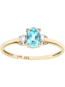 Revoni Złoty pierścionek z topazem rozmiar: 61. Żółte pierścionki Revoni, z topazem, złote. Za 782,99 zł.