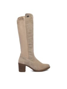 Rieker Kozaki CEO-Y2050-60 Szary. Szare kozaki Rieker, bez wzorów, ze skóry, bez obcasa, na słupku, bez zapięcia. Za 459,99 zł.