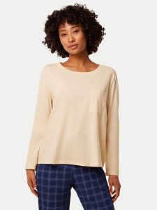 Triumph Koszulka piżamowa 10221070 Beżowy Regular Fit. Brązowe koszule nocne Triumph, bez wzorów, z bawełny, bez ramiączek. Za 99,99 zł.