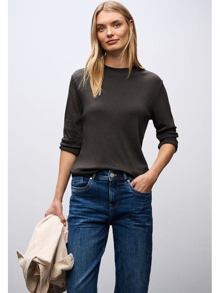 Street One Koszulka w kolorze brązowym rozmiar: 44. Brązowe bluzki Street One, bez wzorów, street, bez kołnierzyka, bez ramiączek. Za 56,66 zł.