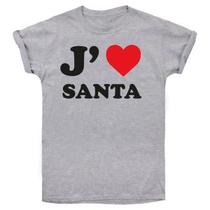 Christmas T-Shirt T-Shirt Damski I Love Santa Xl Szary. T-shirty marki Christmas T-Shirt. W wyprzedaży za 38,00 zł.