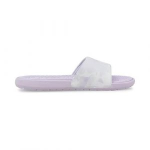 Klapki damskie Puma Cool Cat Hazy. Białe klapki Puma, bez wzorów, z materiału, bez obcasa. Za 148,00 zł.