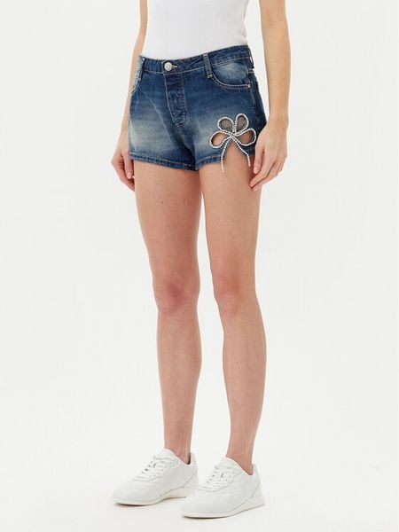 Please Szorty jeansowe D0IEEH0W6G Niebieski Regular Fit. Niebieskie szorty Please, bez wzorów, z bawełny. Za 239,99 zł.