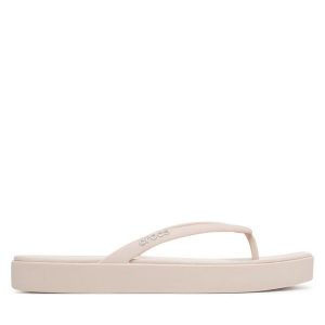 Japonki Crocs. Brązowe klapki Crocs, bez wzorów, bez obcasa. Za 179,99 zł.