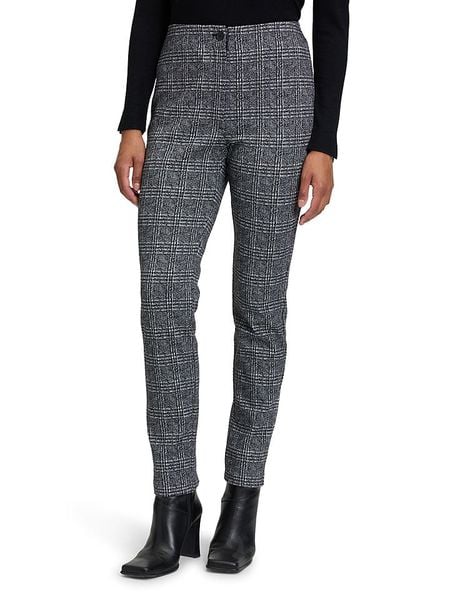 Betty Barclay Spodnie w kolorze czarno-kremowym rozmiar: 46. Czarne spodnie z wysokim stanem Betty Barclay, bez wzorów, z bawełny, z podwyższonym stanem. Za 96,83 zł.