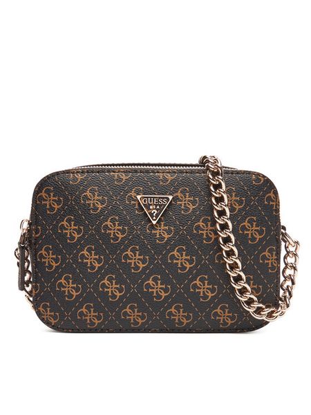 Guess Torebka Noelle II HWQG96 72140 Brązowy. Brązowe torebki klasyczne Guess, z aplikacjami, ze skóry, bez dodatków. Za 539,99 zł.