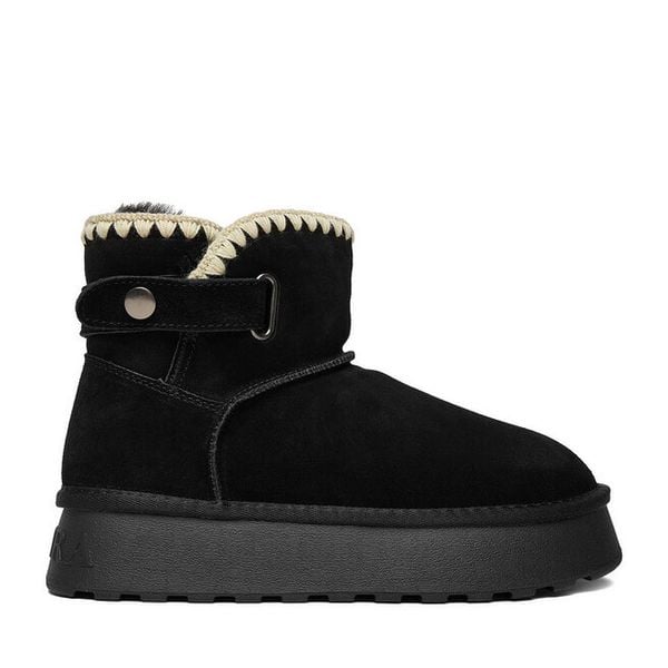 Śniegowce Badura. Czarne buty zimowe Badura, bez obcasa, bez zapięcia. Za 279,99 zł.
