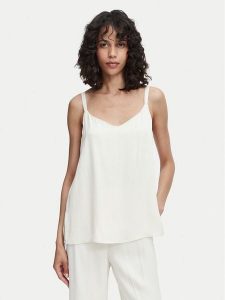 ACCESS FASHION Top 63-2221-875 Kremowy Regular Fit. Białe topy ACCESS FASHION, s, bez wzorów, z satyny, bez kołnierzyka, bez ramiączek. Za 190,99 zł.