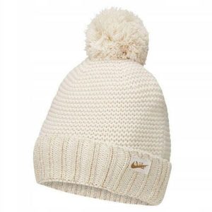 Czapka Zimowa Nike Cuffed Z Pomponem. Brązowe czapki Nike, bez wzorów, eleganckie. Za 65,10 zł.