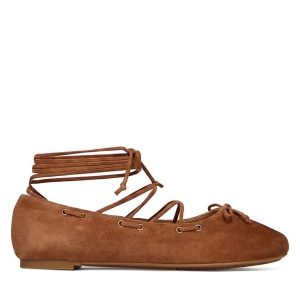 Baleriny MICHAEL Michael Kors. Brązowe balerinki MICHAEL Michael Kors, bez wzorów, bez obcasa, bez zapięcia. Za 475,99 zł.