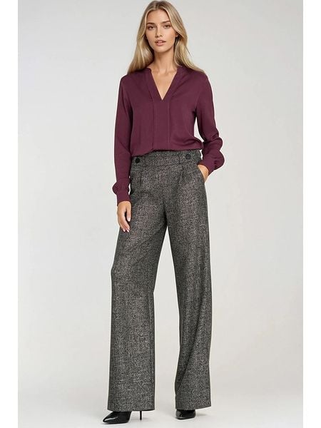 Nife Spodnie w kolorze antracytowym rozmiar: 42. Czarne spodnie z wysokim stanem Nife, bez wzorów, z materiału, z podwyższonym stanem. Za 213,69 zł.