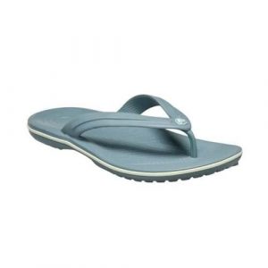 Japonki damskie Crocs Flip. Niebieskie klapki Crocs, bez wzorów, z materiału, bez obcasa. Za 169,99 zł.