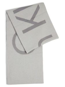 Calvin Klein szalik z dzianiny z zawartością kaszmiru Kobiety Wełna szary, ONE SIZE. Szare szaliki Calvin Klein, bez wzorów, z dzianiny. Za 299,95 zł.